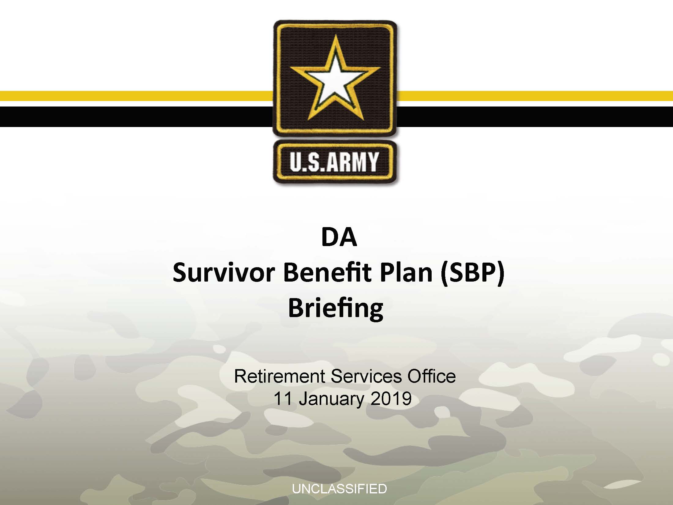 DA SBP Briefing Jan 19